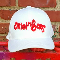 ORIGIN8ORS DRIPPY NAME white w/white red origin8ors flexfit (Copy)